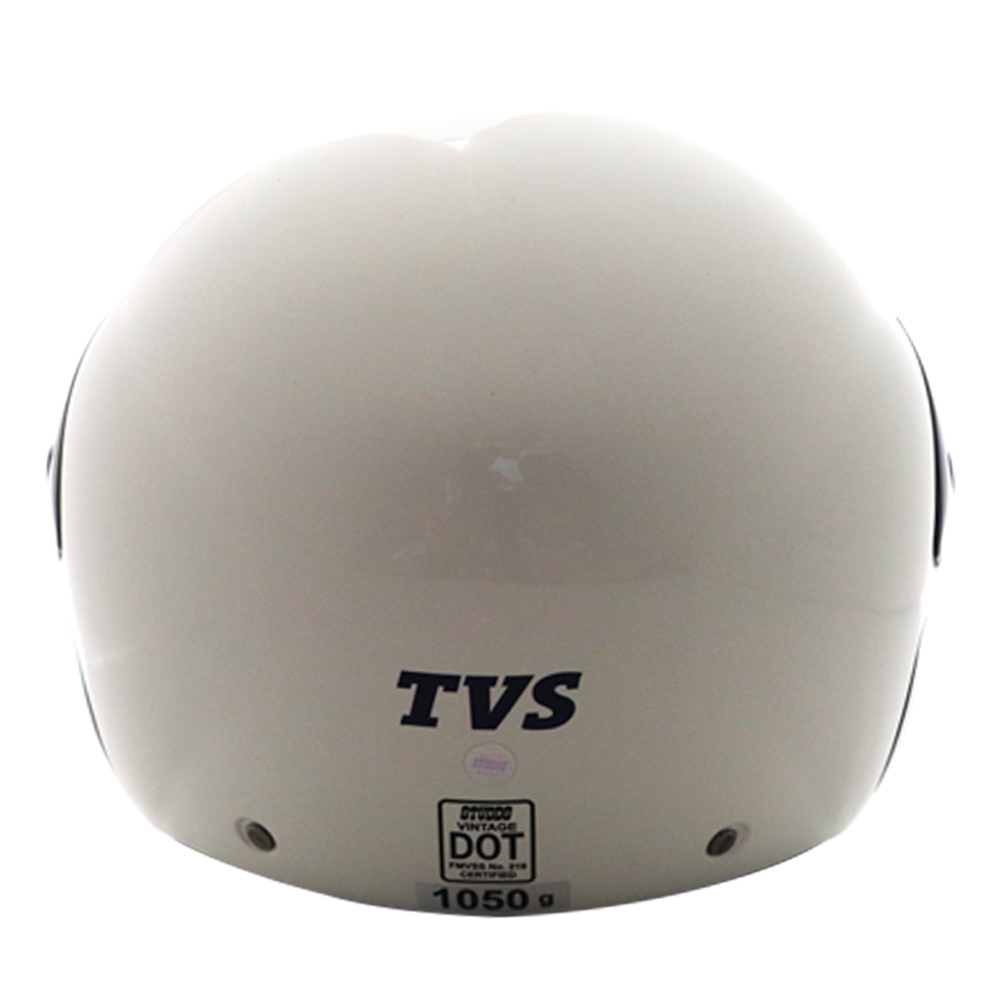 Half-Face Glossy White Helmet  Sleek and Protective